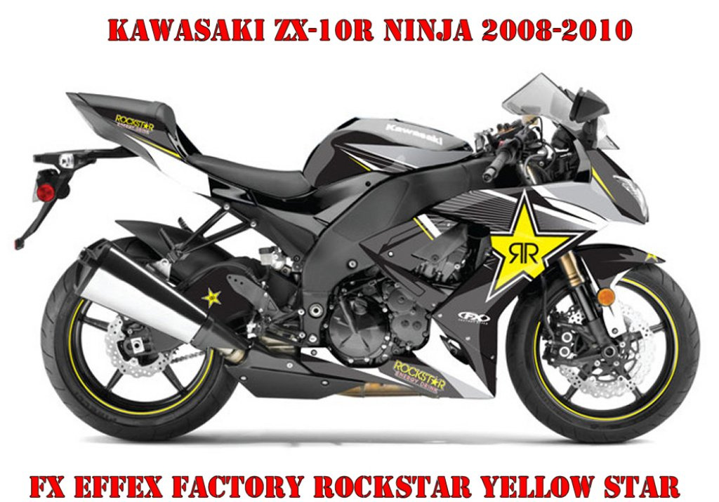 Rockstar Yellow Star für Kawasaki ZX-10R 2008-2010